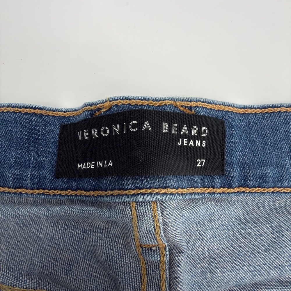 Veronica Beard Sheridan Jeans Womens 27 Blue Exaggerated Flare High Rise Airway - Picture 8 of 16